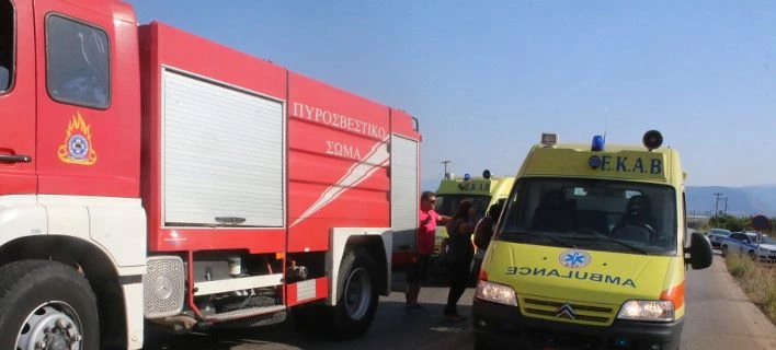 Φωτιά σε φορτηγό στην Εγνατία Οδό, στο ύψος των Σερρών